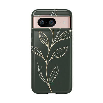 Green Tough Phone Case for Google Pixel - Deep Moss Willow
