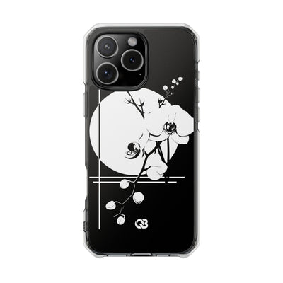Black Impact MagSafe Phone Case for iPhone - Lunar Orchid Grid