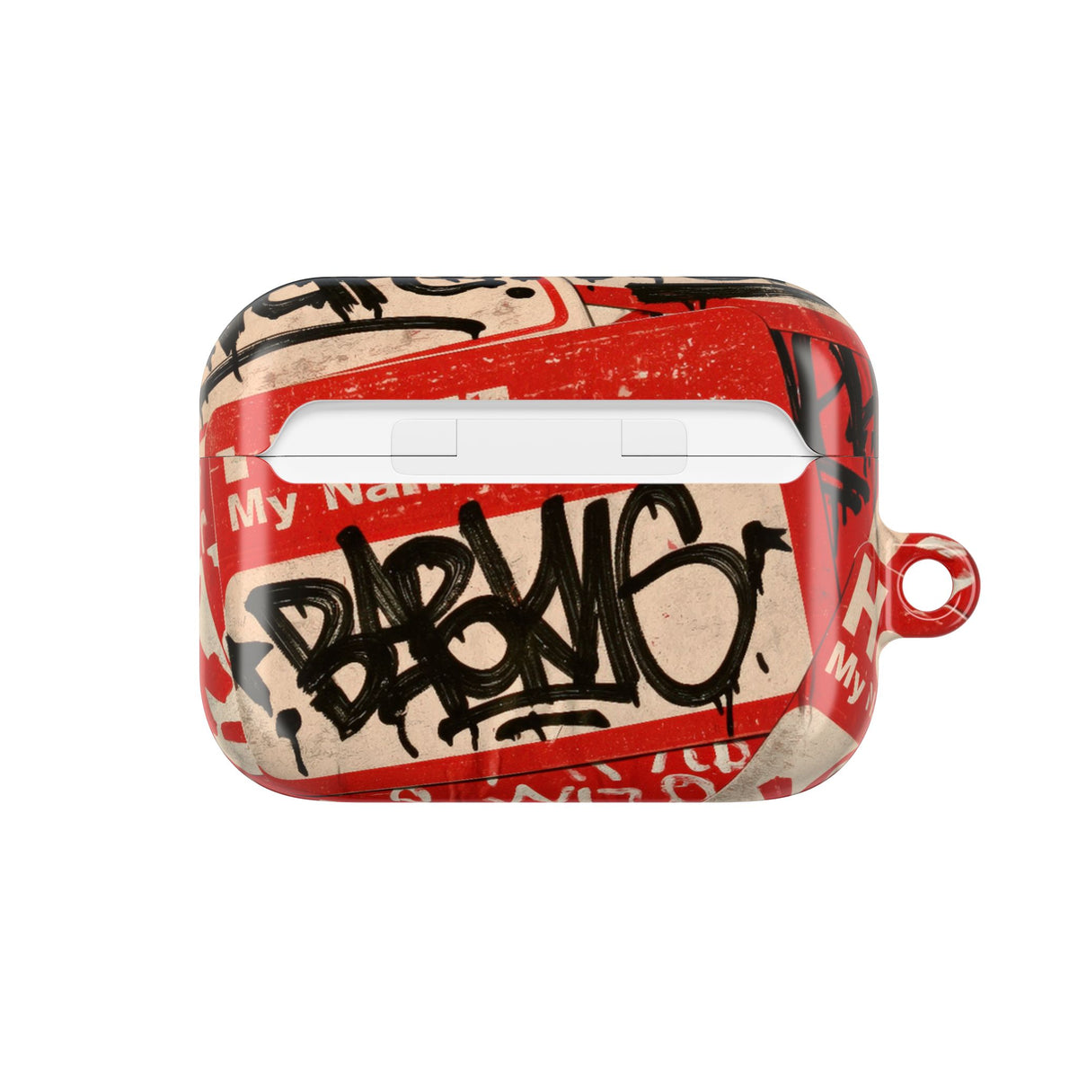 Slap Tag Collage · Hard Case for AirPods & AirPods Pro · Red