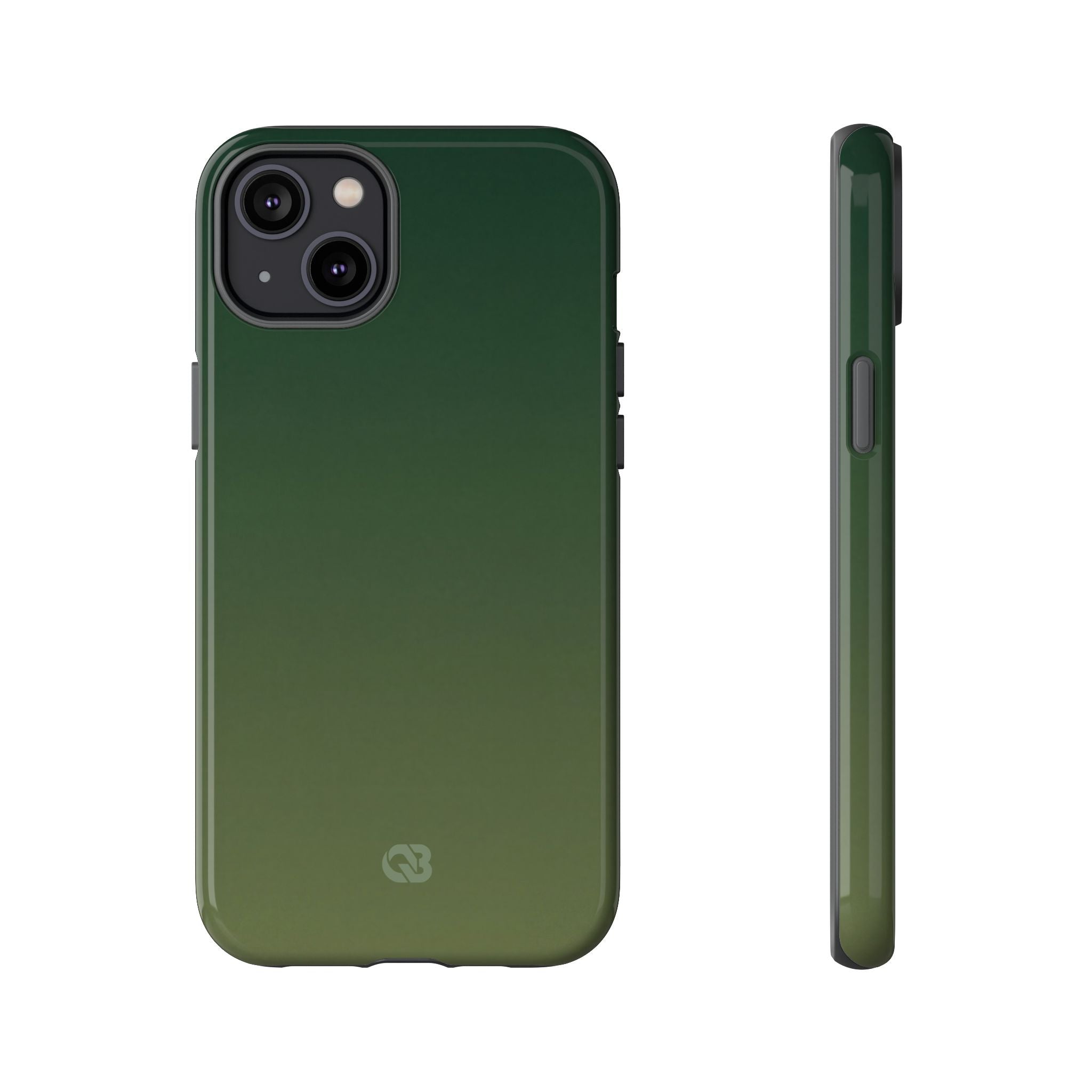 Green Tough Phone Case for iPhone - Shadow Moss Grain