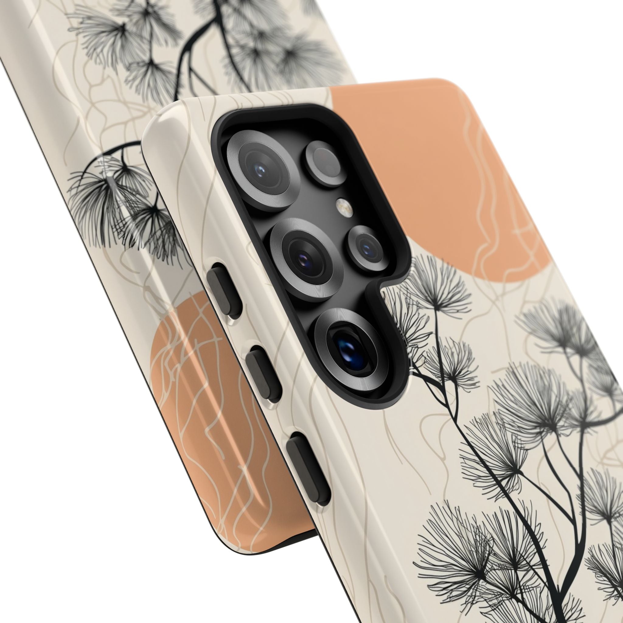 Spiky Tree Sunset Samsung S25 Ultra Case - Tough