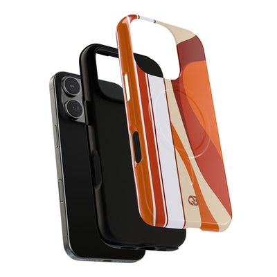 Orange Tough 2.0 Magsafe Phone Case for iPhone - Terracotta Metro Line
