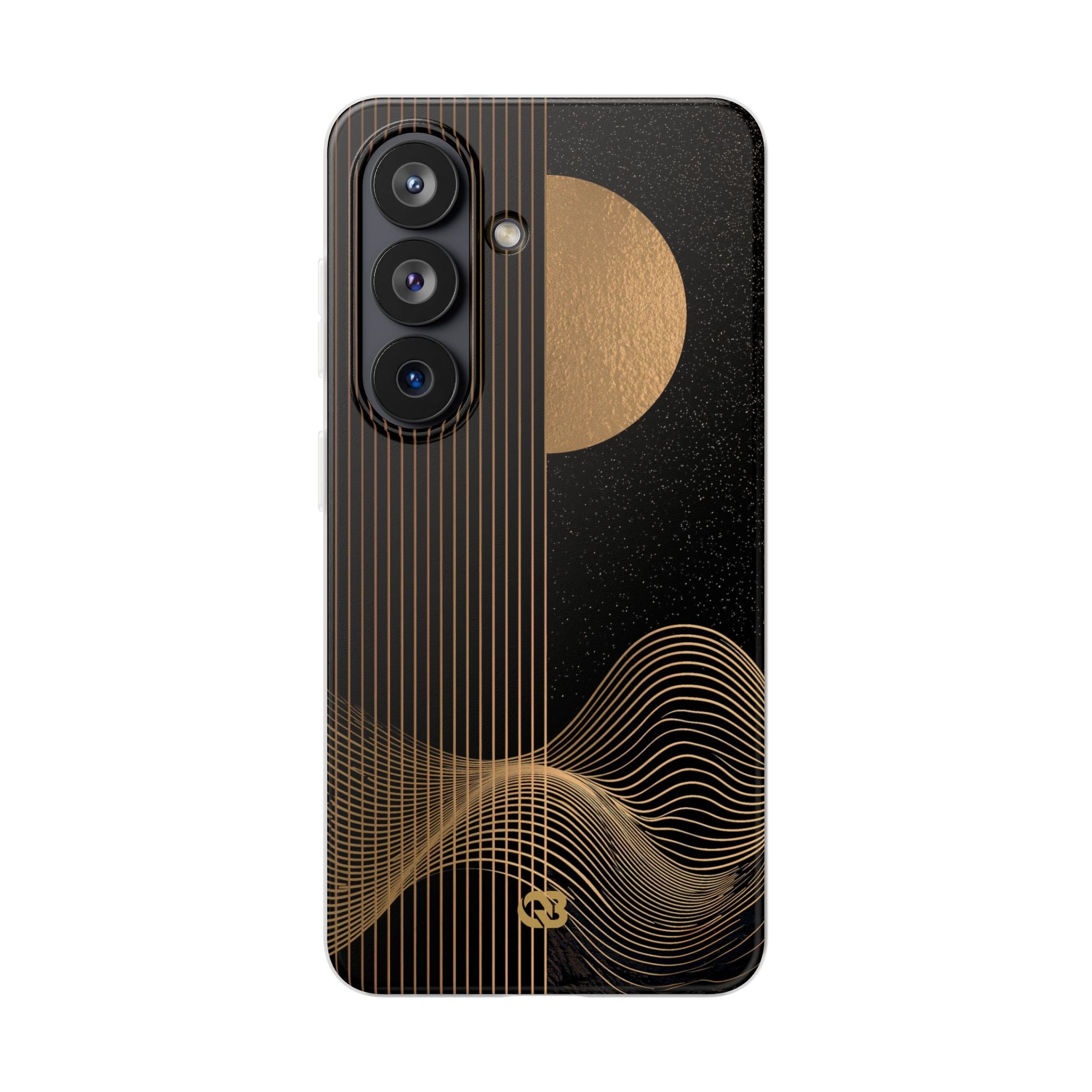 Gold Lite Phone Case for Samsung - Gilded Obsidian Dunes