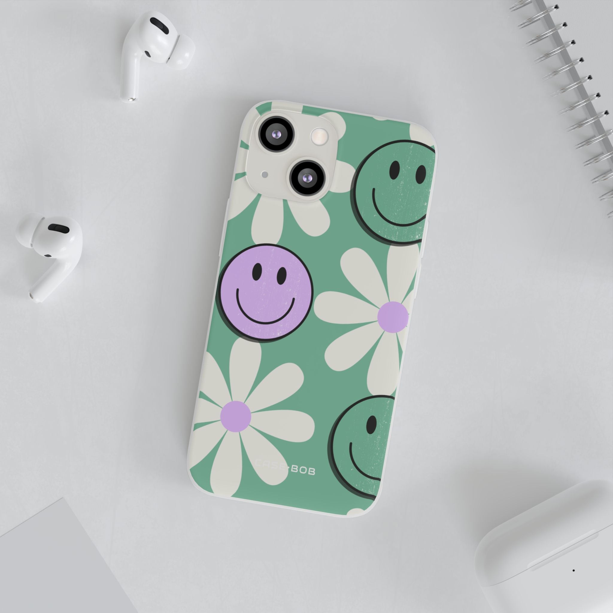 Smiley Daisy Glow iPhone 13 mini Cover - Blød