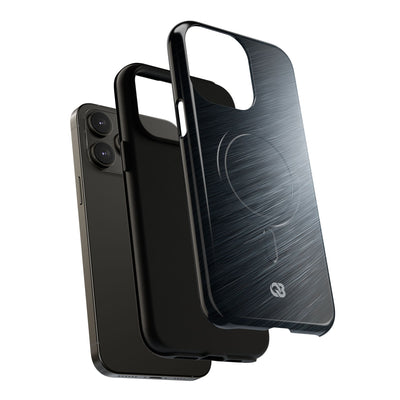 Grey Tough 2.0 Magsafe Phone Case for iPhone - Charcoal Brushed Steel