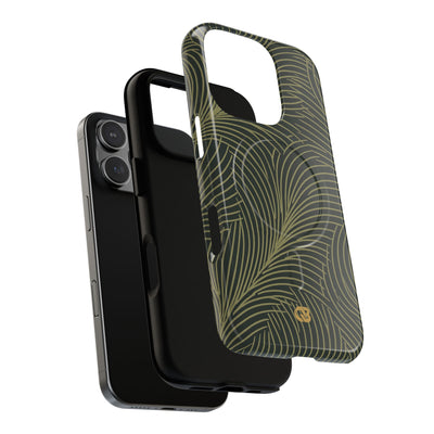 Green Tough 2.0 Magsafe Phone Case for iPhone - Dark Olive Plume