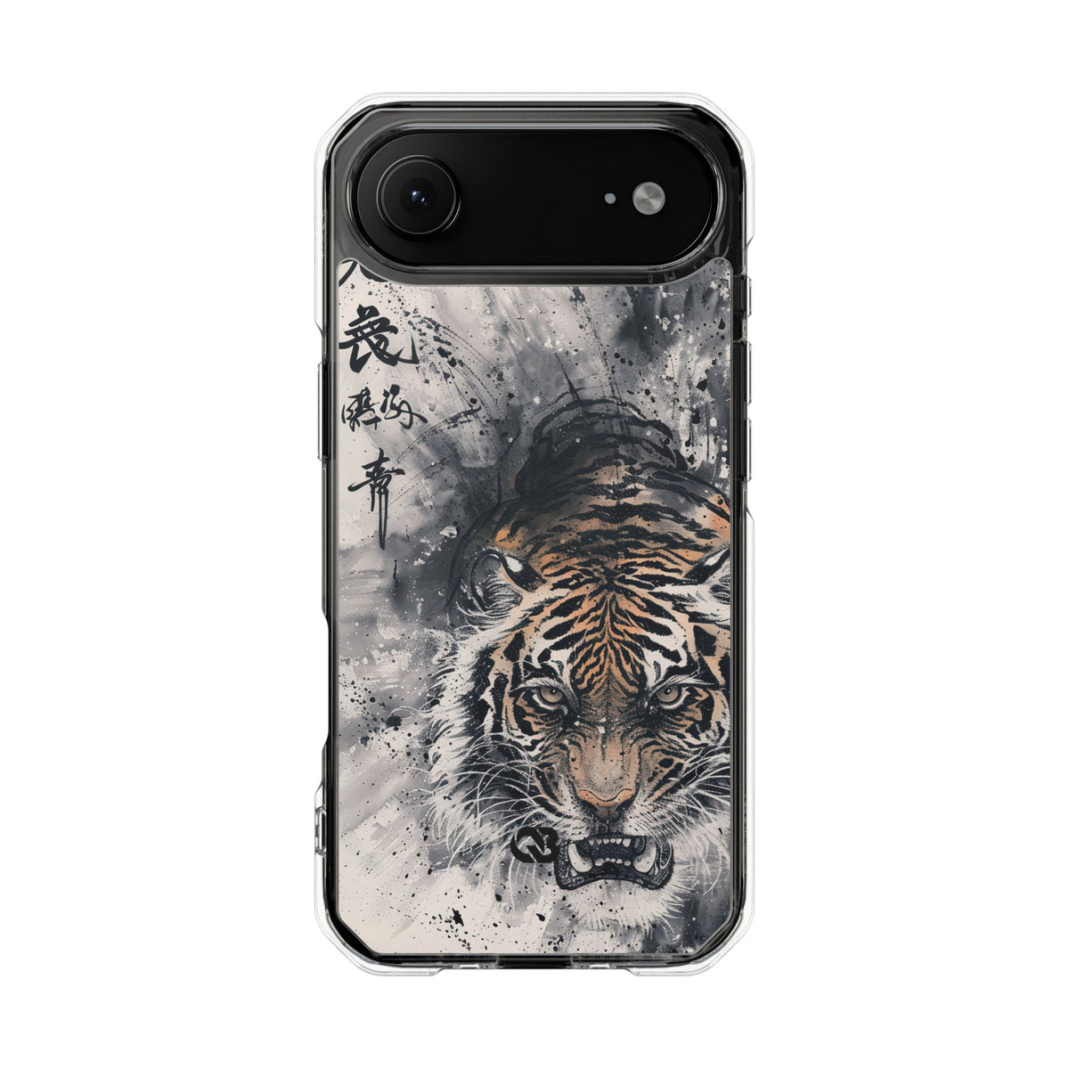 Fierce Ink Tiger · Clear Impact Magnetic Phone Case for iPhone · Beige