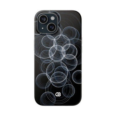 Black Lite Phone Case for iPhone - Frosted Ring Matrix