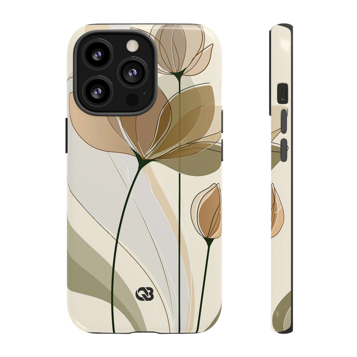 Translucent Petal Contour · Tough Phone Case for iPhone · Beige