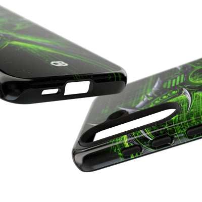 Cyber Sigil Grid · Tough Phone Case for Samsung · Green