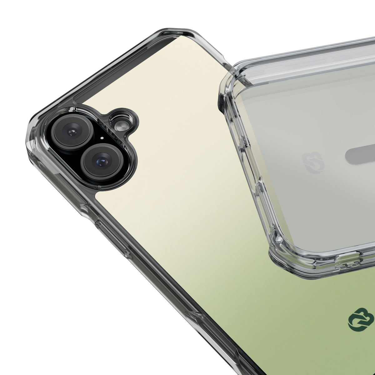 Muted Sage Ombre · Clear Impact Magnetic Phone Case for iPhone · Green