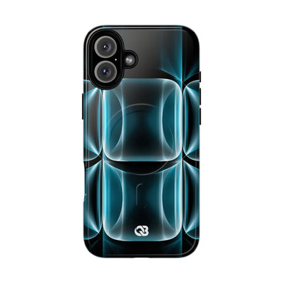 Translucent Cyber Grid · Tough 2.0 Magnetic Phone Case for iPhone · Teal