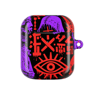 Underground Cyber Glyphs · Hard Case for AirPods & AirPods Pro · Black