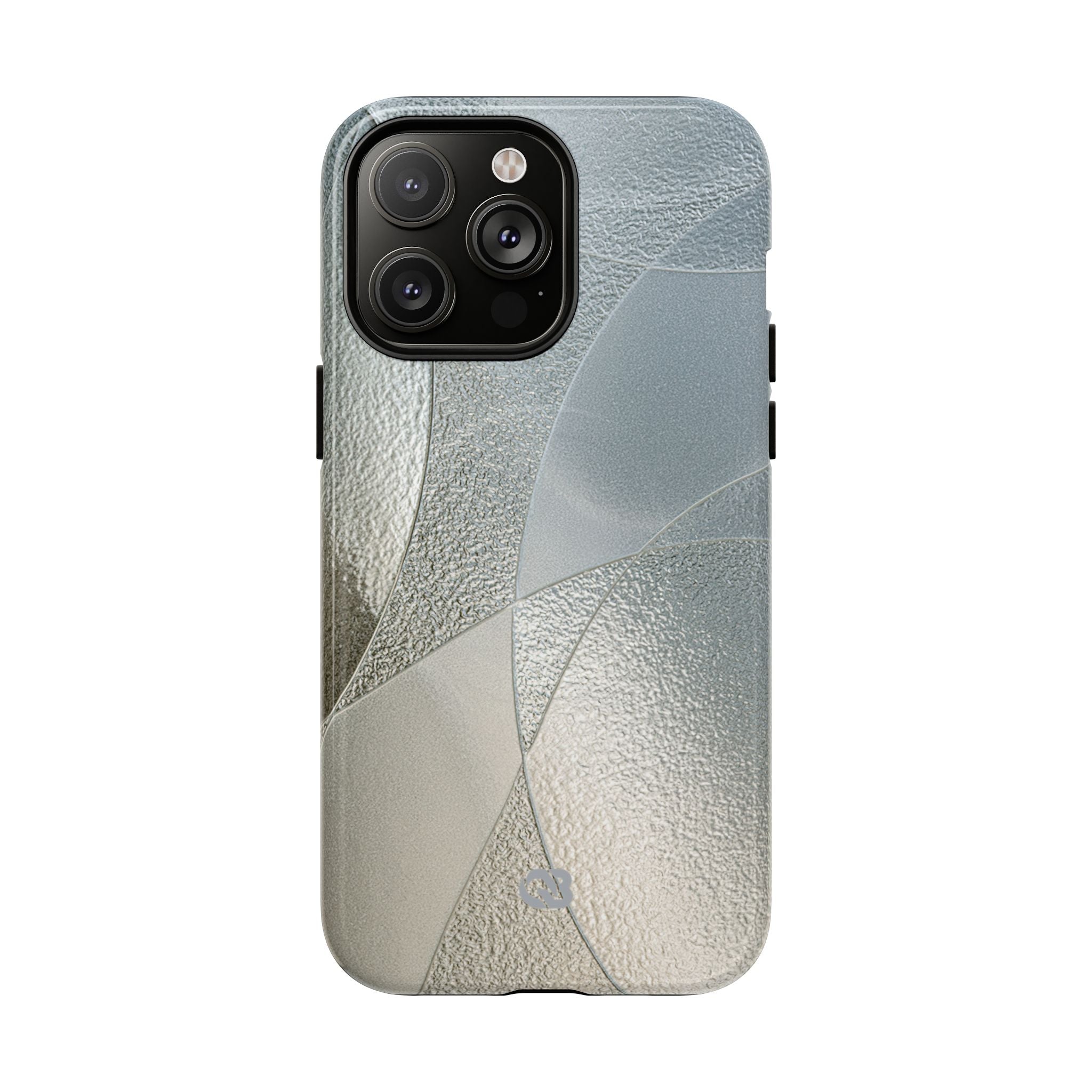 Silver Tough 2.0 Magsafe Phone Case for iPhone - Frosted Silver Mosaic