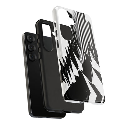 White Tough Phone Case for Samsung - Shattered Vector Spire