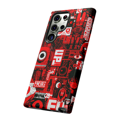 Neo Mecha Collage · Tough Phone Case for Samsung · Red