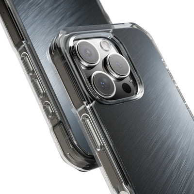 Grey Impact MagSafe Phone Case for iPhone - Charcoal Brushed Steel
