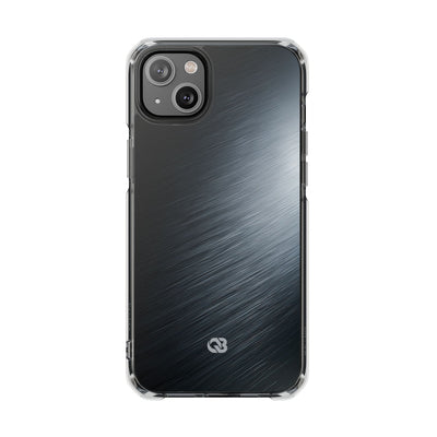 Grey Impact MagSafe Phone Case for iPhone - Charcoal Brushed Steel