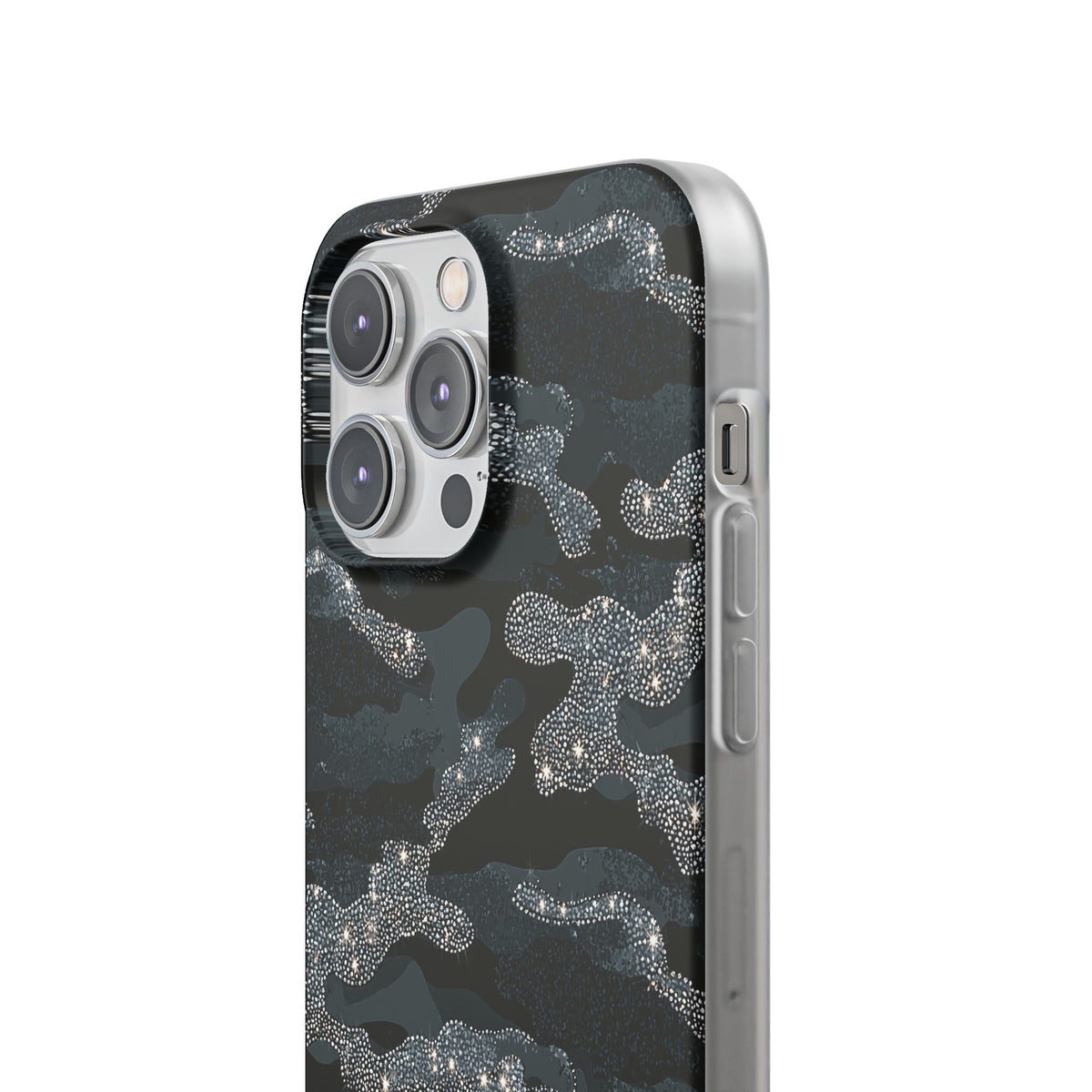 Glitter Shadow Camo · Lite Phone Case for iPhone ·  Black