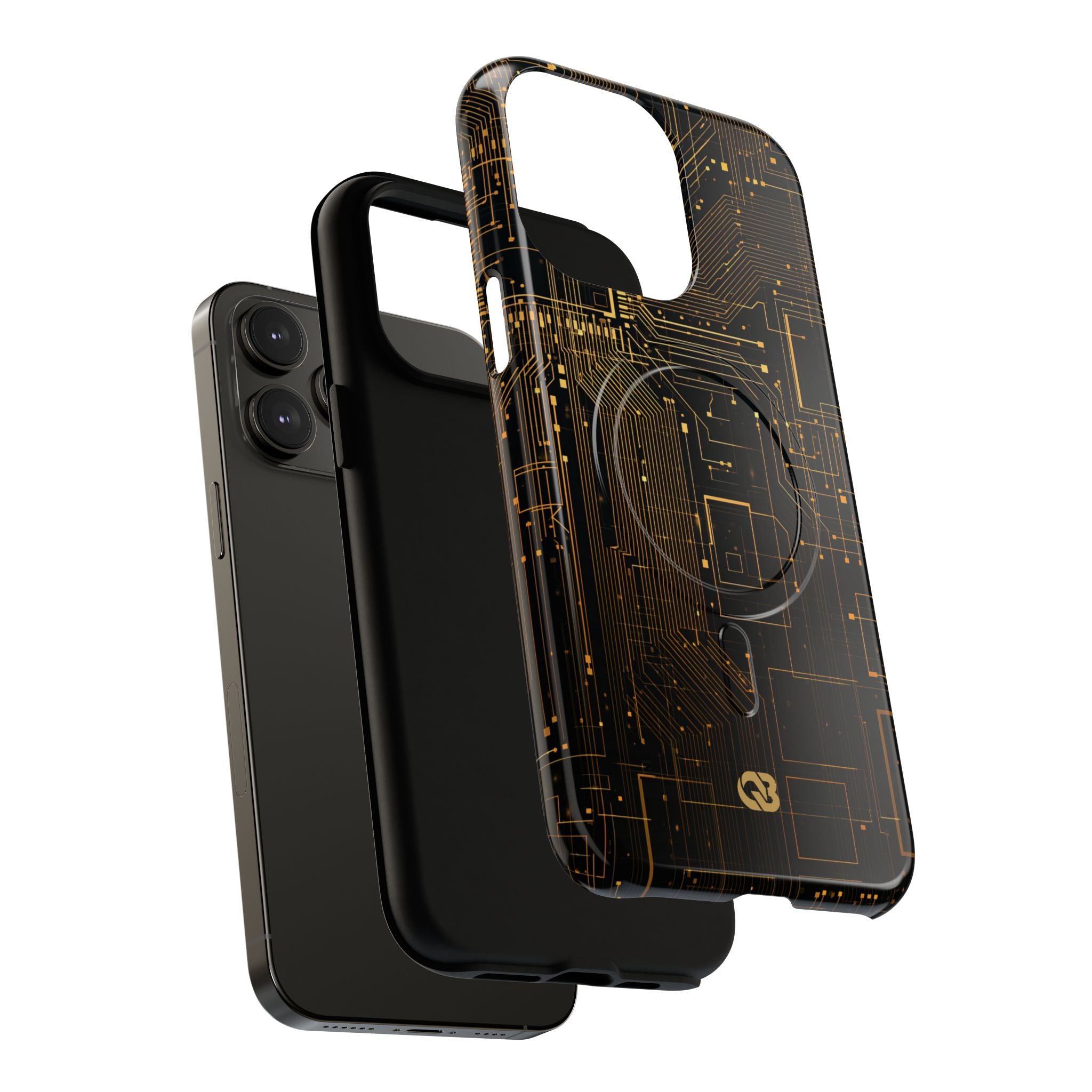 Gold Tough 2.0 Magsafe Phone Case for iPhone - Amber Core Mainframe