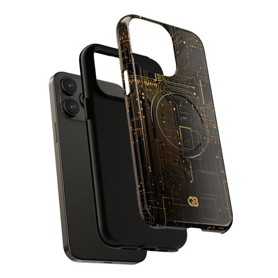 Gold Tough 2.0 Magsafe Phone Case for iPhone - Amber Core Mainframe