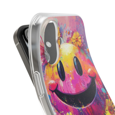 Vivid Grin Graffiti · Soft Phone Case for iPhone