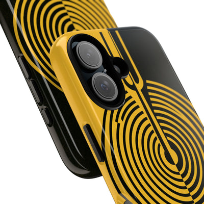 Yellow Tough Phone Case for iPhone - Voltage Sector Pulse