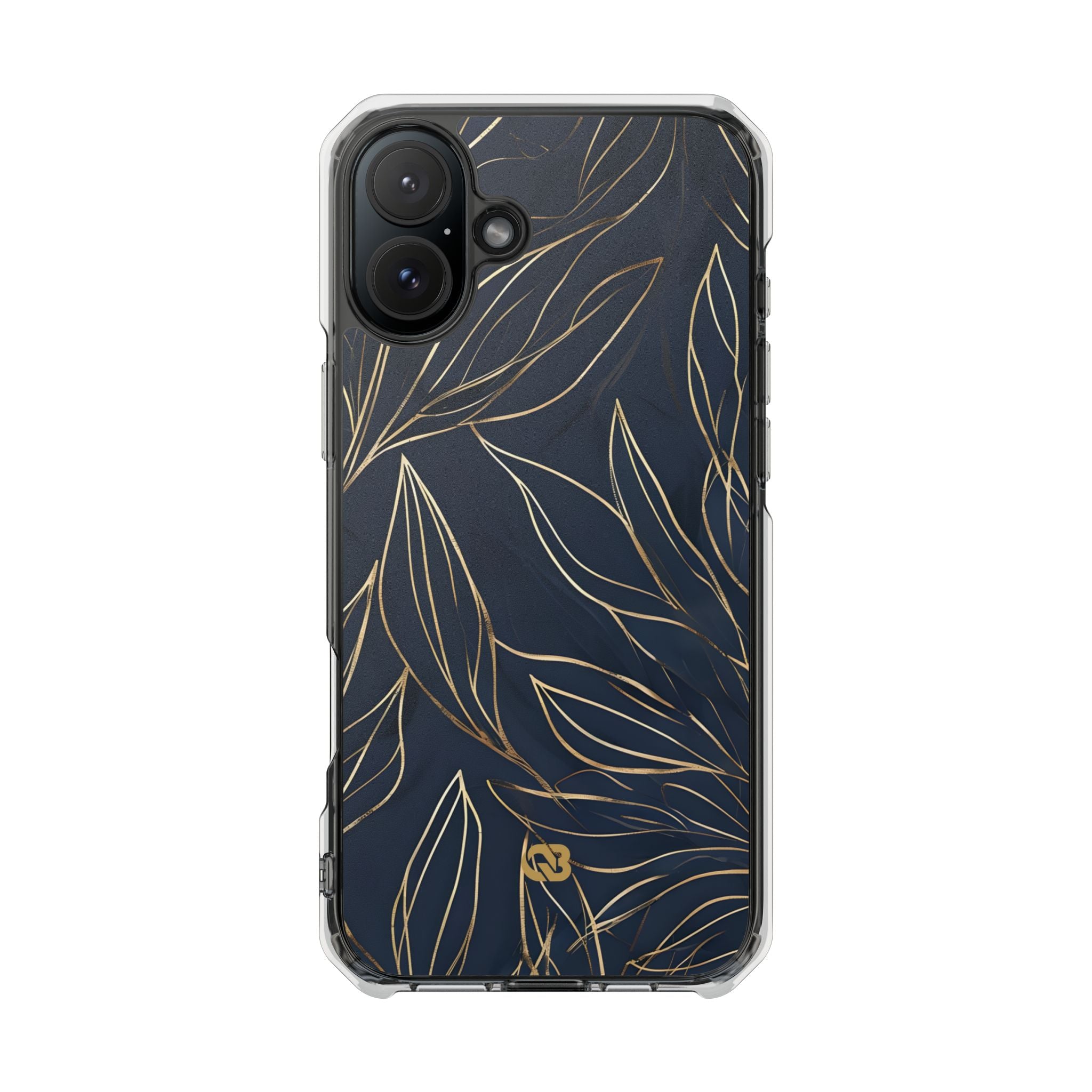 Gilded Navy Foliage · Impact Coque de téléphone pour iPhone · Magsafe