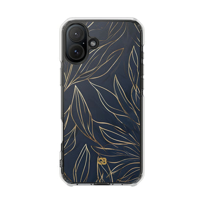 Gilded Navy Foliage · Impact Coque de téléphone pour iPhone · Magsafe