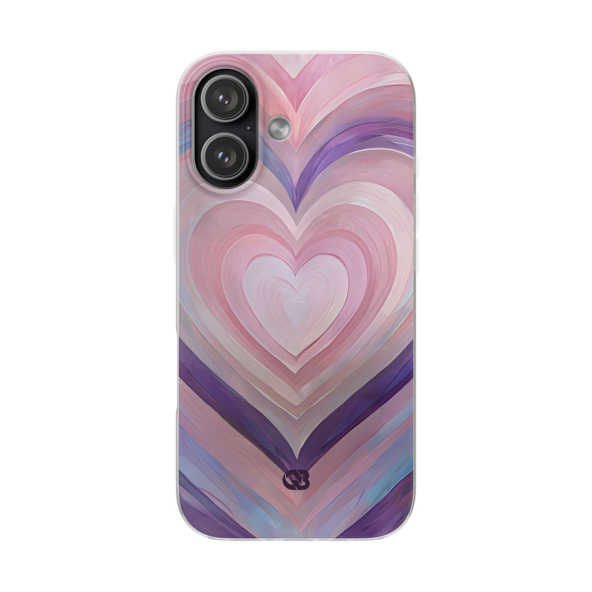 Lavender Pulse Hearts · Soft Mobilskal för iPhone
