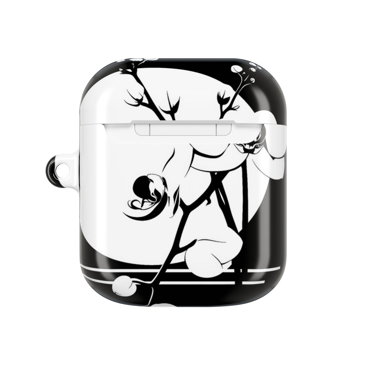 Nocturne Orchid Bloom · Hard Case for AirPods & AirPods Pro · Black