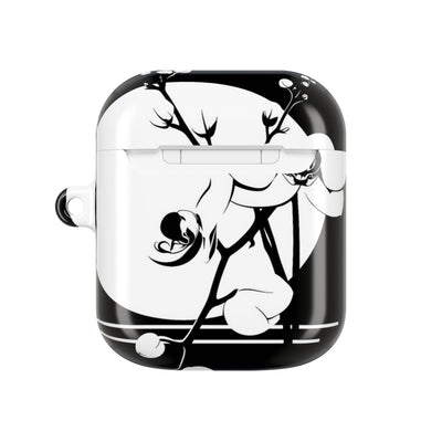 Nocturne Orchid Bloom · Hard Case for AirPods & AirPods Pro · Black