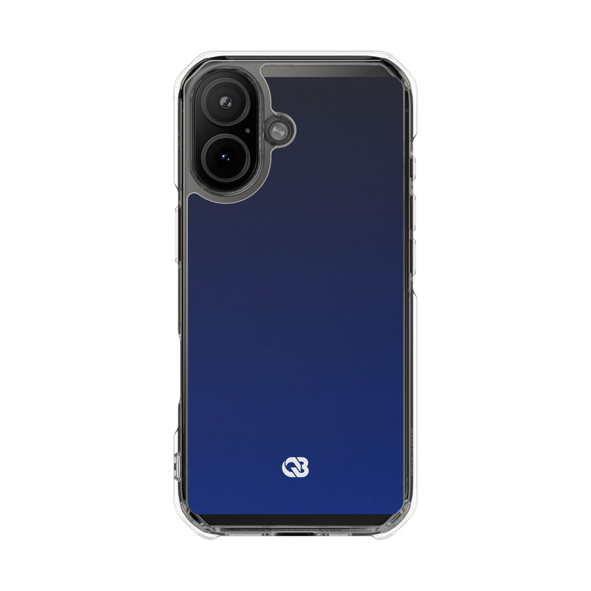 Midnight Cobalt Gradient · Clear Impact Magnetic Phone Case for iPhone · Blue