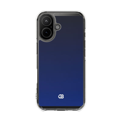 Midnight Cobalt Gradient · Clear Impact Magnetic Phone Case for iPhone · Blue