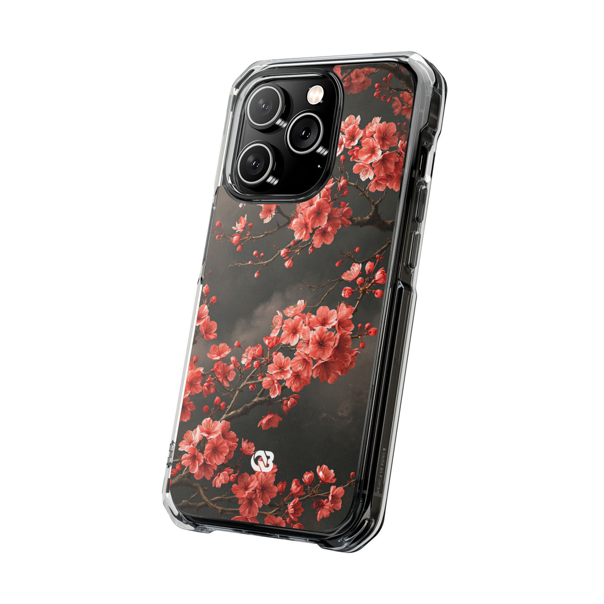 Midnight Sakura Blossom · Clear Impact Magnetic Phone Case for iPhone ·  Pink