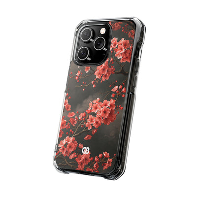 Midnight Sakura Blossom · Clear Impact Magnetic Phone Case for iPhone ·  Pink