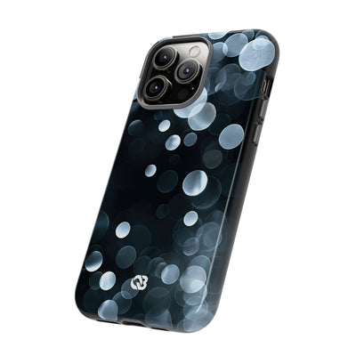 Black Tough Phone Case for iPhone - Silver Orbit Glow