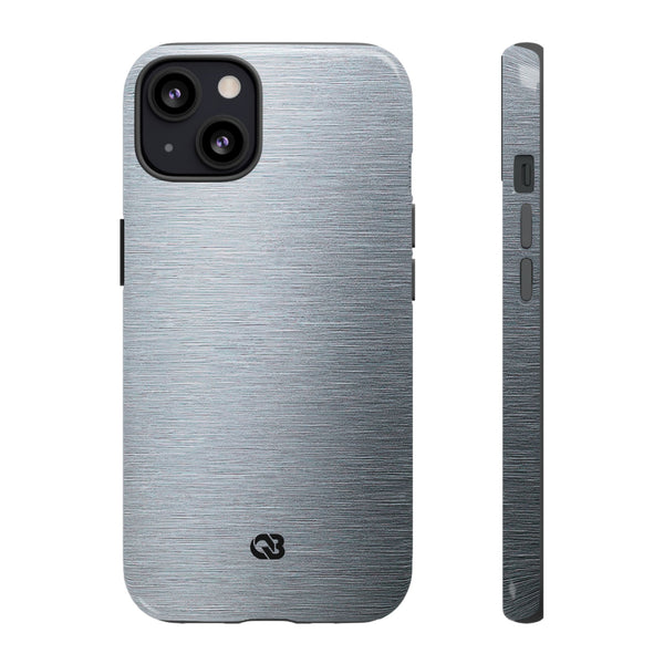 Brushed Aluminum · Tough Phone Case for iPhone · Silver