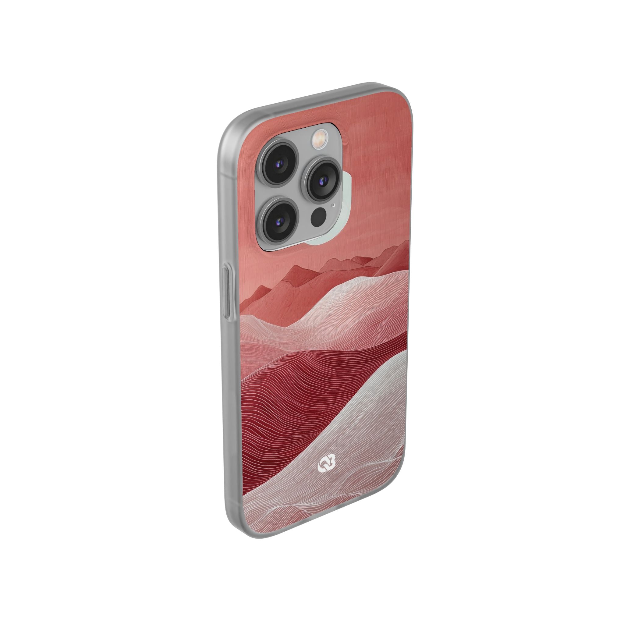 Crimson Dune Horizon · Soft Phone Case for iPhone
