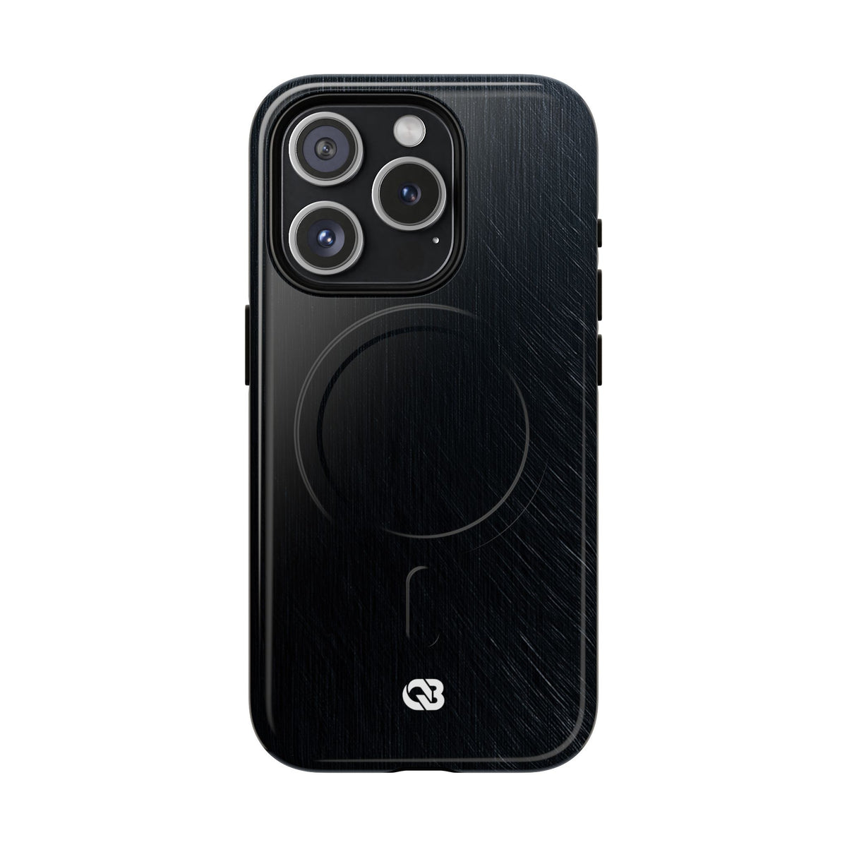 Black Tough 2.0 Magsafe Phone Case for iPhone - Midnight Brushed Grain