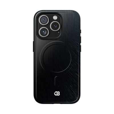 Black Tough 2.0 Magsafe Phone Case for iPhone - Midnight Brushed Grain