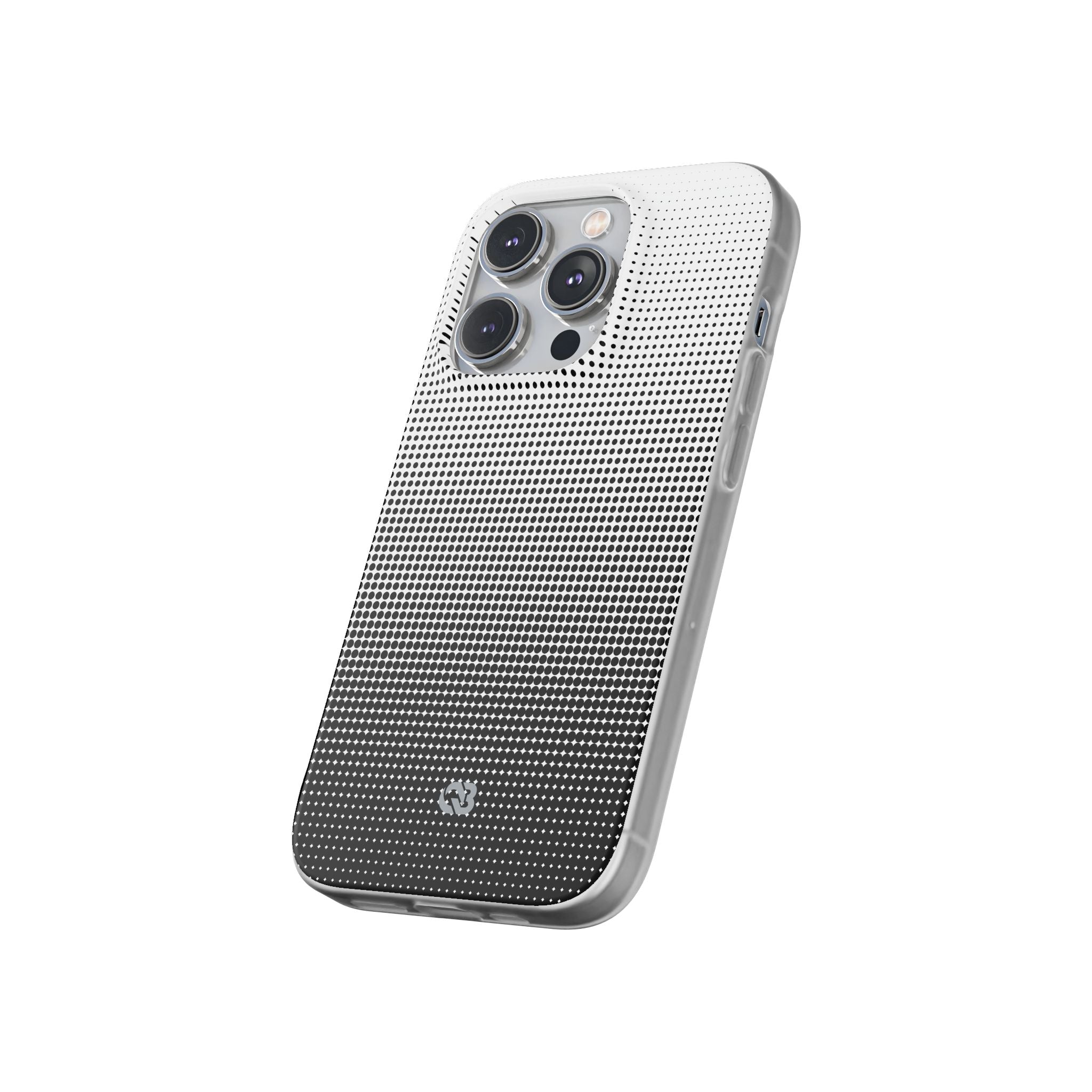 Black Lite Phone Case for iPhone - Obsidian Halftone Flux