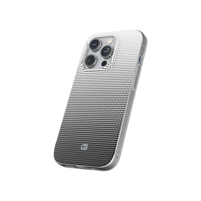 Black Lite Phone Case for iPhone - Obsidian Halftone Flux