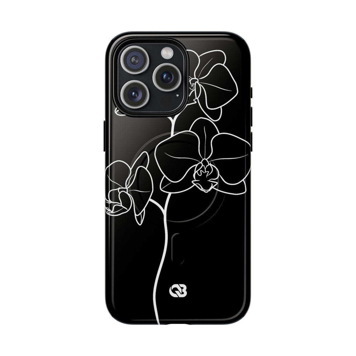 Midnight Orchid · Tough 2.0 Magnetic Phone Case for iPhone · Black