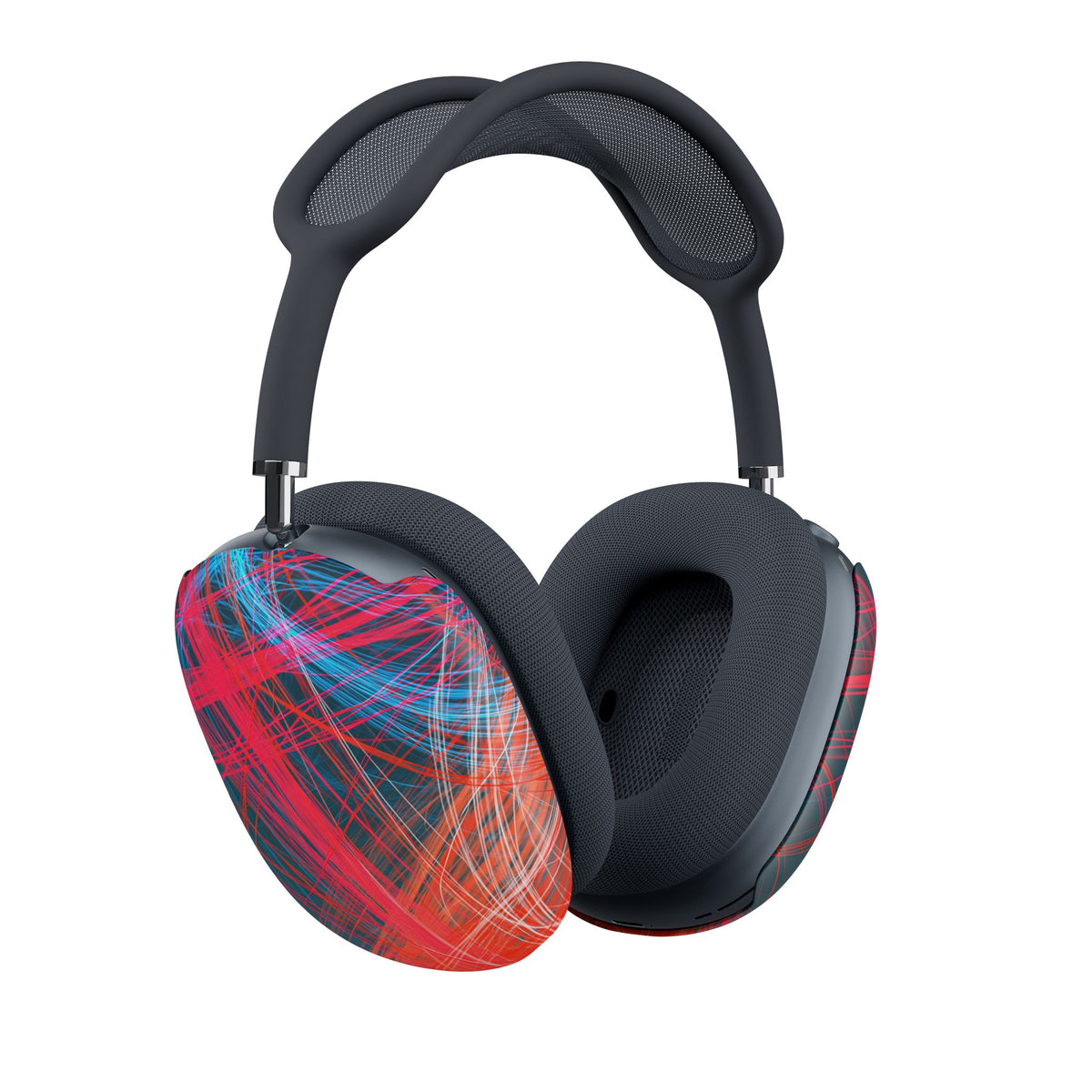 Neon Fiber Stream · Hard Case for AirPods Max · Red