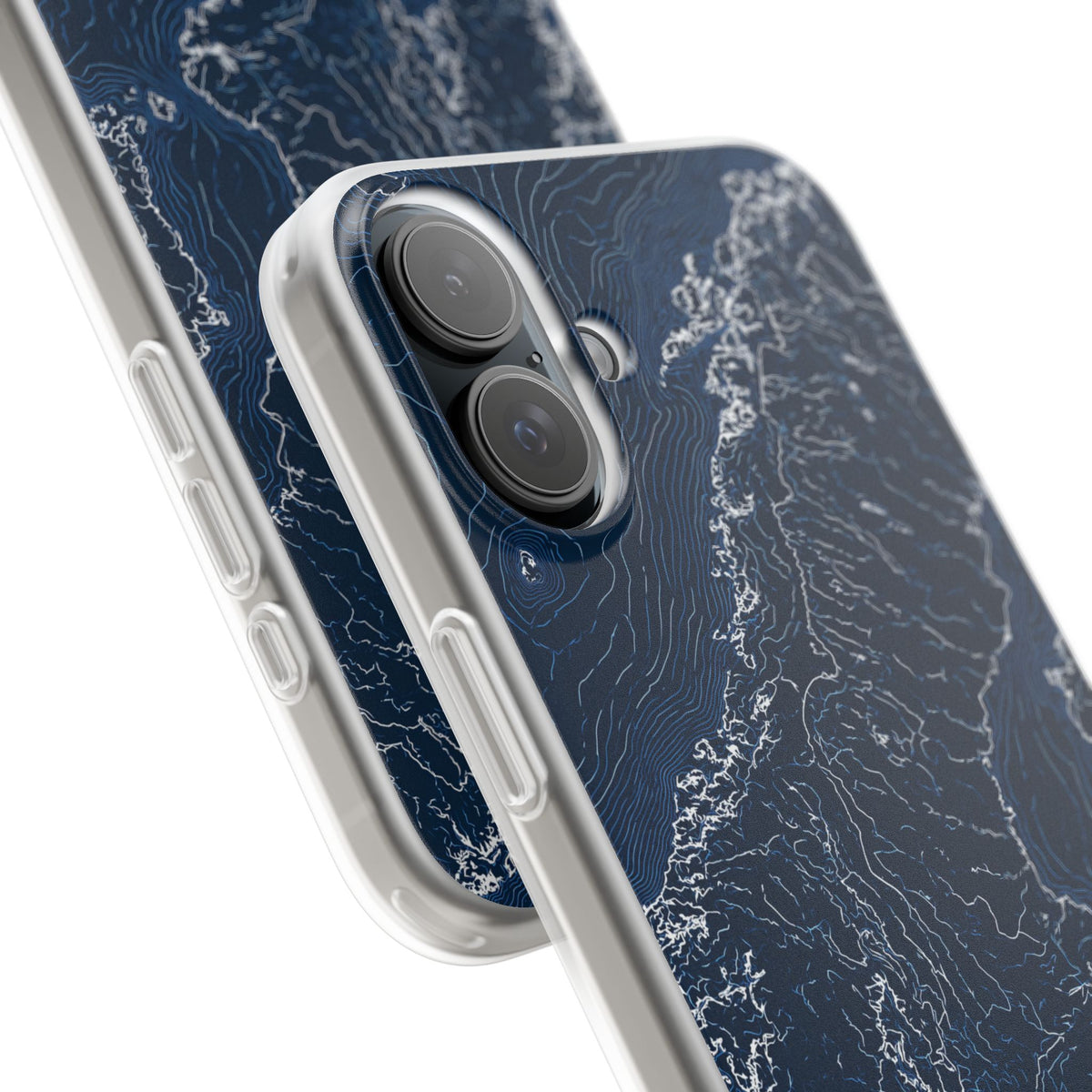Nordic Contour Chart · Lite Phone Case for iPhone ·  Blue