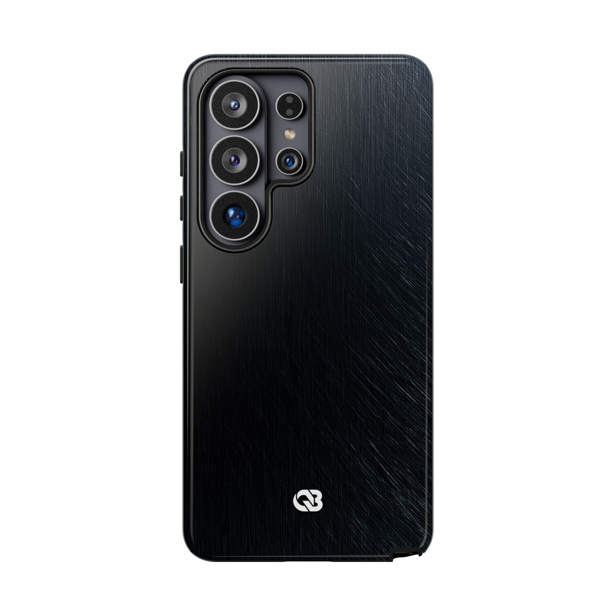Black Tough Phone Case for Samsung - Midnight Brushed Grain