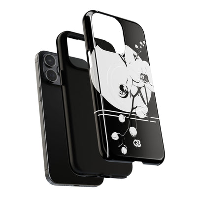 Black Tough 2.0 Magsafe Phone Case for iPhone - Lunar Orchid Grid