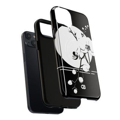 Black Tough 2.0 Magsafe Phone Case for iPhone - Lunar Orchid Grid