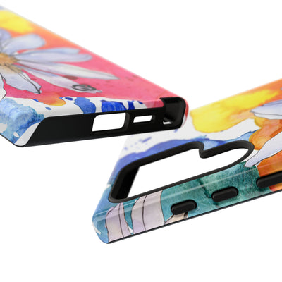 Vivid Bloom Splatter · Tough Handyhülle für Samsung